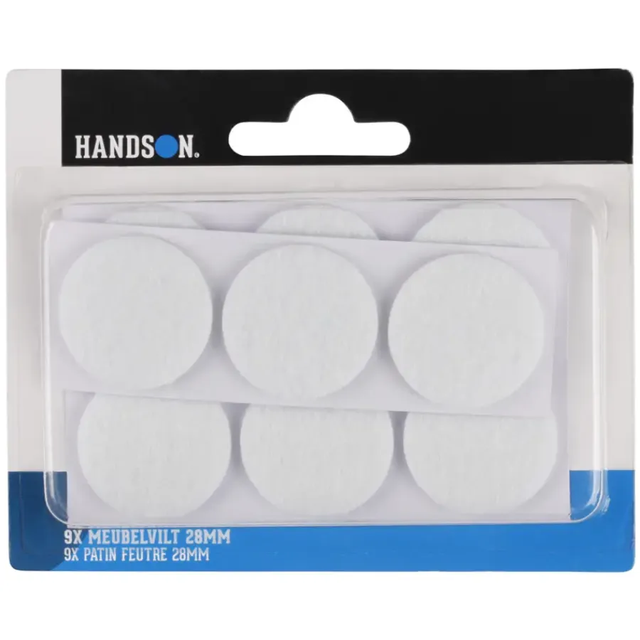 Handson anti krasvilt Ø28 mm wit 9 stuks