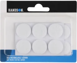 Handson anti krasvilt Ø22 mm wit 12 stuks