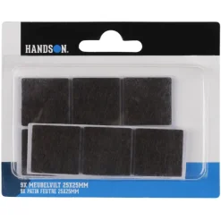 Handson anti krasvilt 25x25 mm bruin 9 stuks