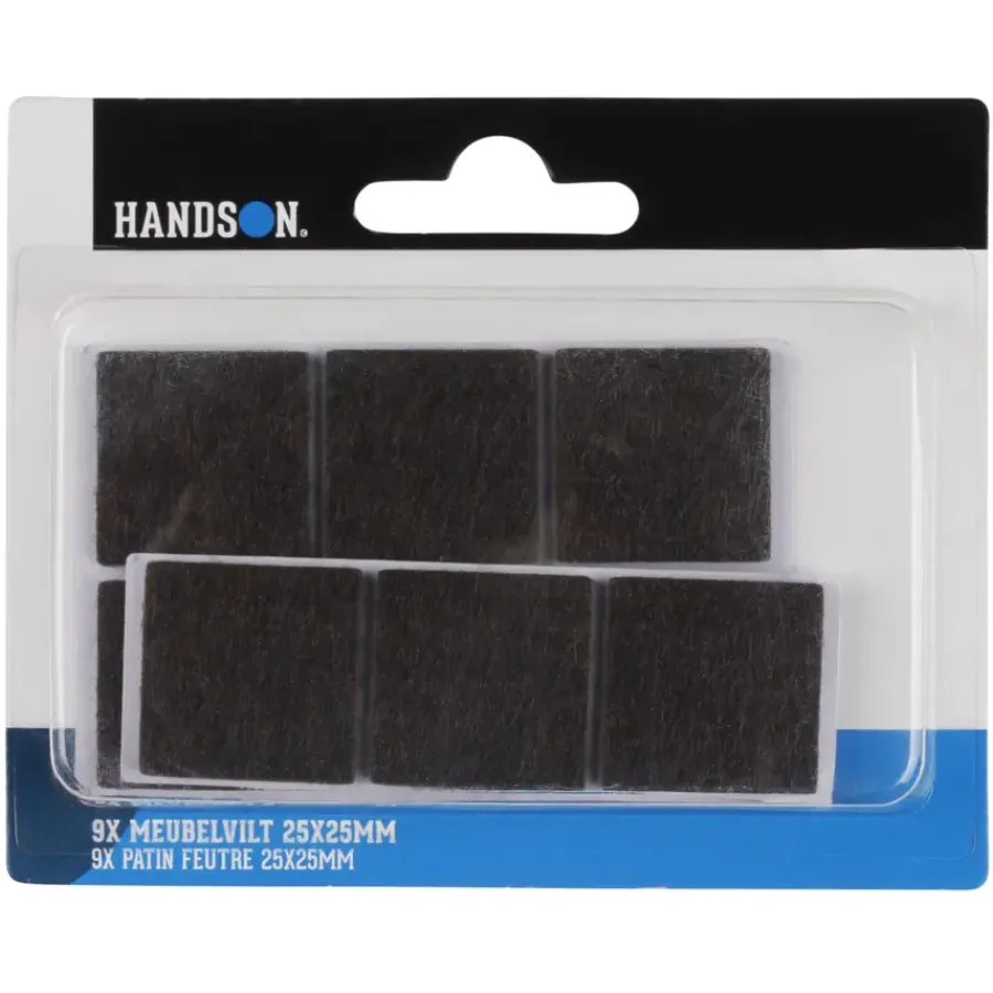 Handson anti krasvilt 25x25 mm bruin 9 stuks