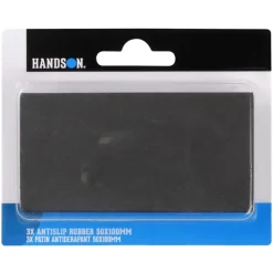 Handson anti slip rubber 50x100 mm zwart 3 stuks