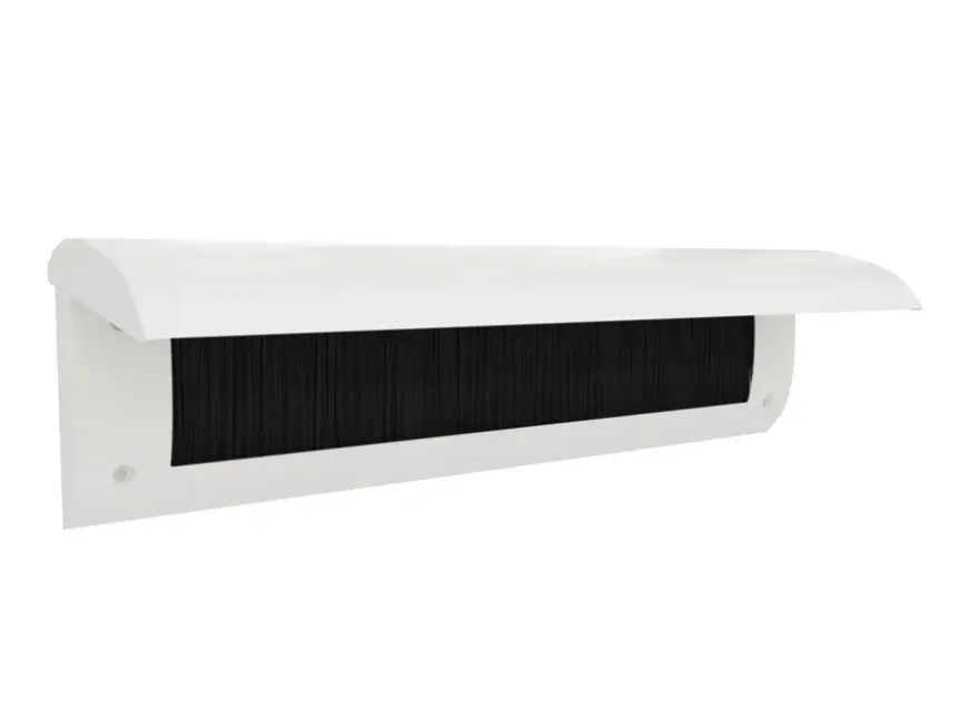Handson Brievenbusklep met Borstel Wit Blinde Bevestiging