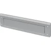 Handson brievenbusklep met borstel aluminium