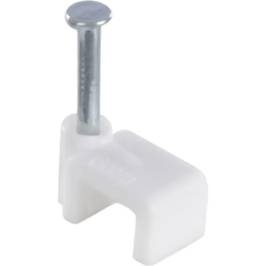 Handson Kabelclip Plat Wit 6 mm 25 Stuks