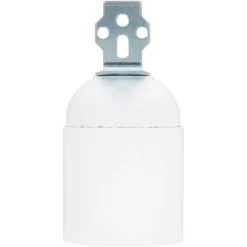 Handson lampfitting E27 haakse beugel wit