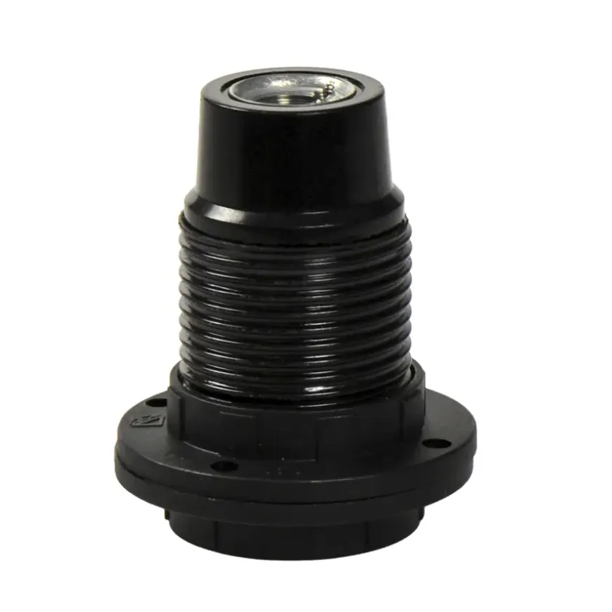 Handson lamphouder E14 incl. Kraag en Ring Zwart