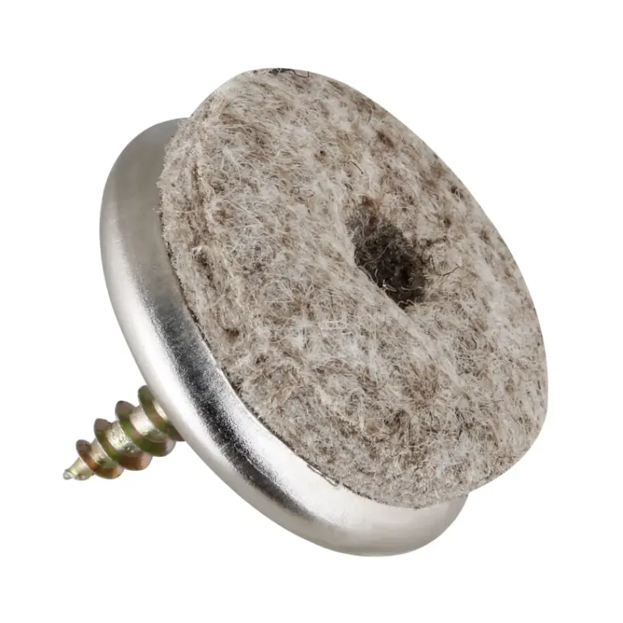 Handson meubelglijder viltglijder met schroef nikkel Ø24 mm 4 stuks