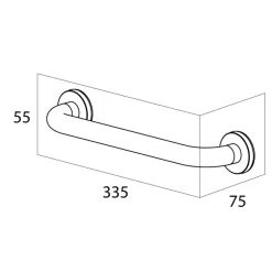 Handson Smart wandbeugel 30 cm chroom