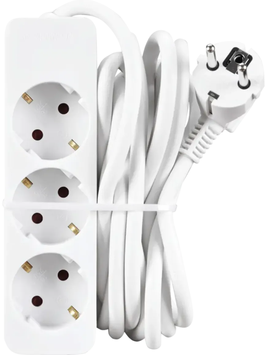 Handson Stekkerdoos 3-voudig Wit 3 Meter