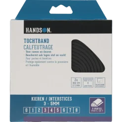 Handson tochtband P-profiel EPDM rubber antraciet 3 meter 2 stuks