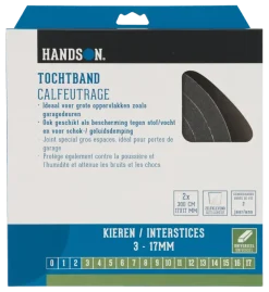 Handson tochtband universeel PU-schuim antraciet 3 meter 2 stuks