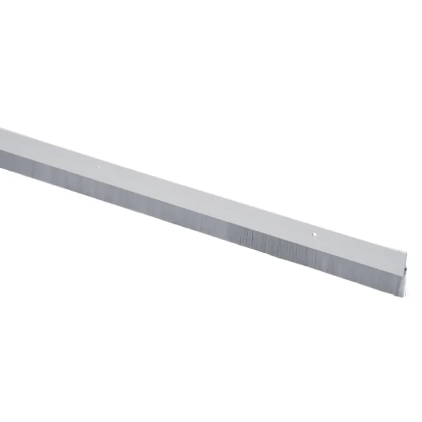 Handson tochtstrip wit kunststof 93 cm met grijze borstel
