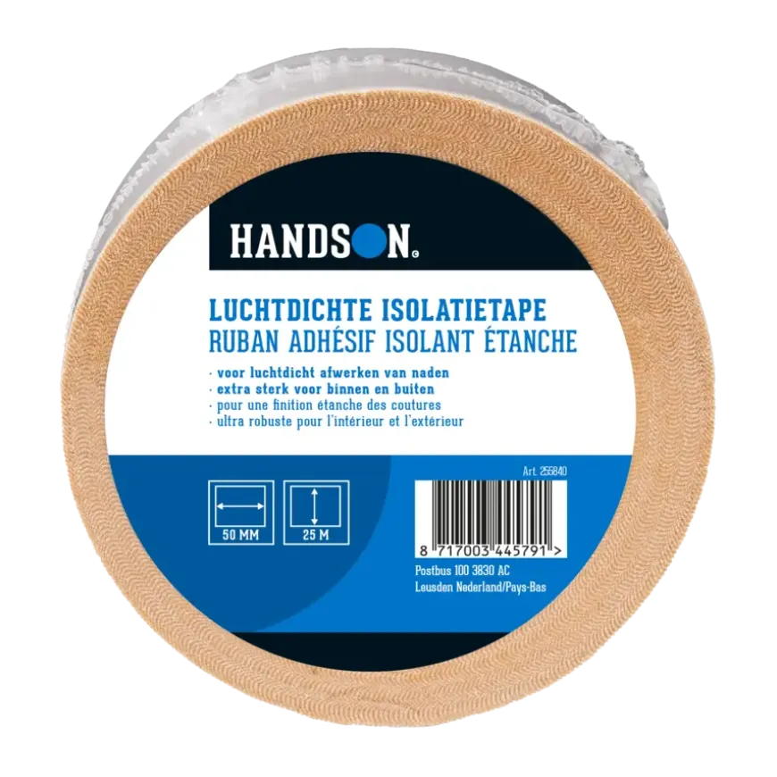 Handson universele luchtdichte tape voor isolatie 50mm, 25m rol