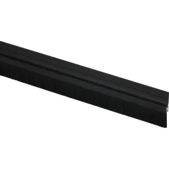 Handson zelfklevende aluminium tochtstrip met borstel 93 cm zwart