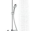 Hansgrohe regendoucheset Vernis Blend 200 met handdouche en thermostaatkraan 2 standen chroom - hartafstand kraan 15 cm