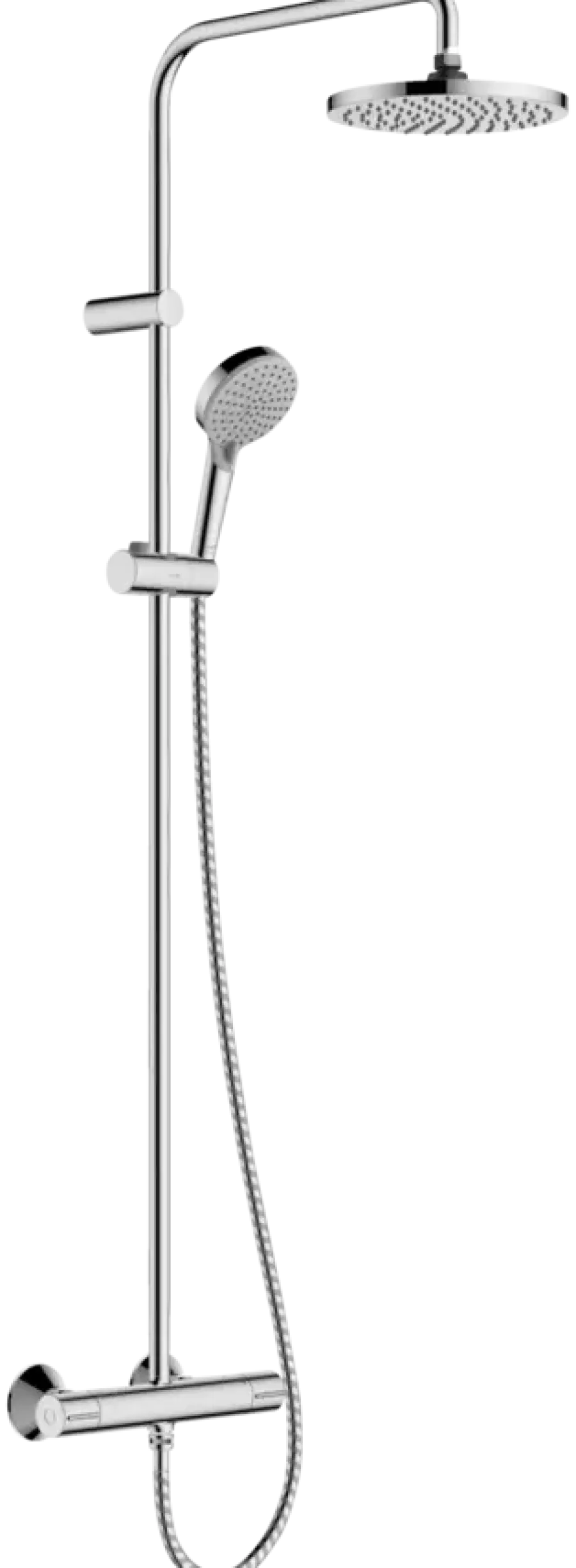 Hansgrohe regendoucheset Vernis Blend 200 met handdouche en thermostaatkraan 2 standen chroom - hartafstand kraan 15 cm