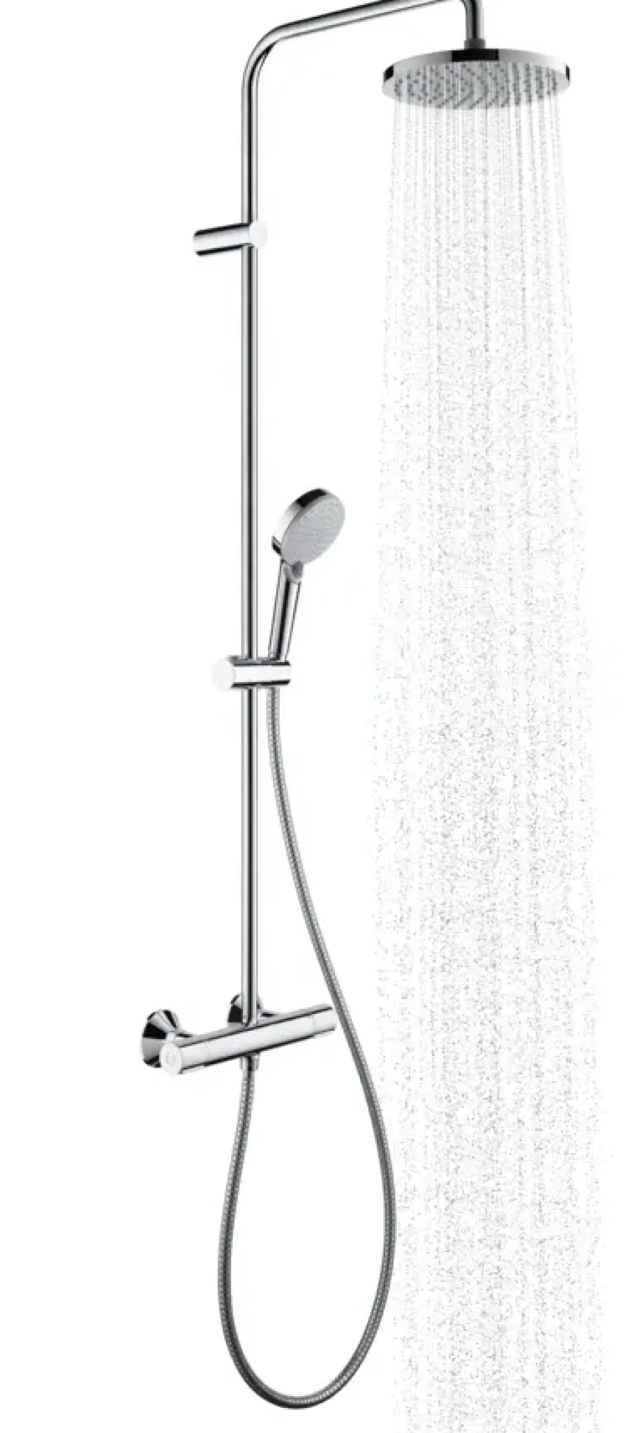 Hansgrohe regendoucheset Vernis Blend 200 met handdouche en thermostaatkraan 2 standen zwart - hartafstand kraan 15 cm