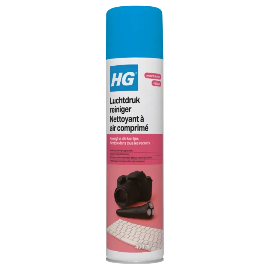 HG luchtdrukreiniger kieren en gaten 400 ml