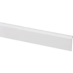Hockeystickprofiel kunststof wit 8x21 mm lengte 260 cm