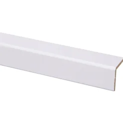 Hoeklat zelfklevend MDF wit folie 33x33 mm 260 cm