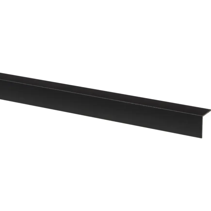 Hoekprofiel kunststof zwart 20x20 mm 260 cm