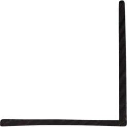 Hoekprofiel kunststof zwart 20x20 mm 260 cm