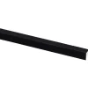 Hoekprofiel kunststof zwart 15x15 mm 260 cm