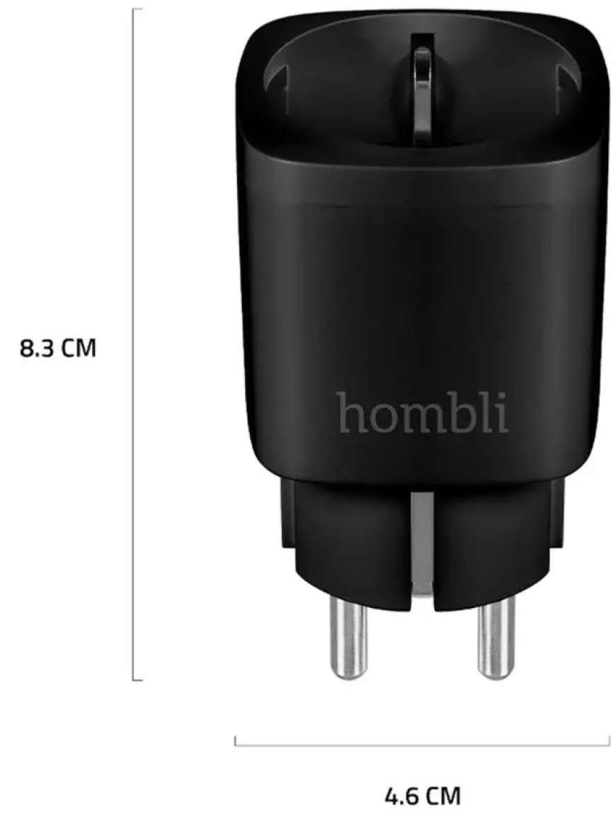 Hombli Slim Stopcontact Zwart