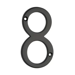 Huiscijfer 8 aluminium zwart