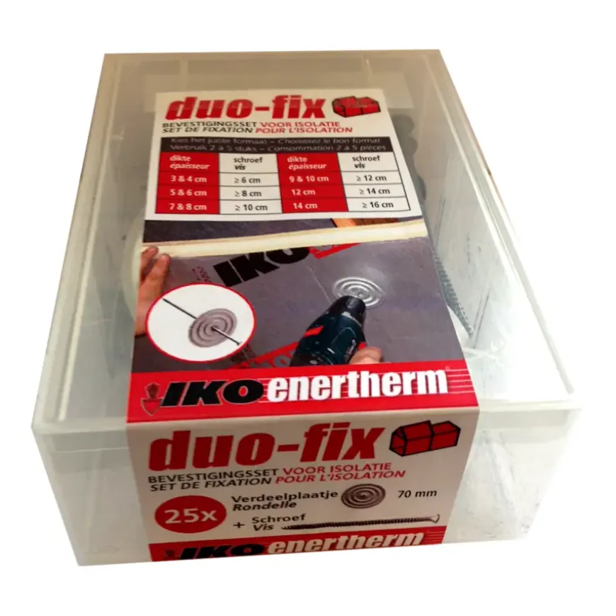 Iko enertherm bevestigingsset PIR isolatieplaten 12 cm (25 stuks)