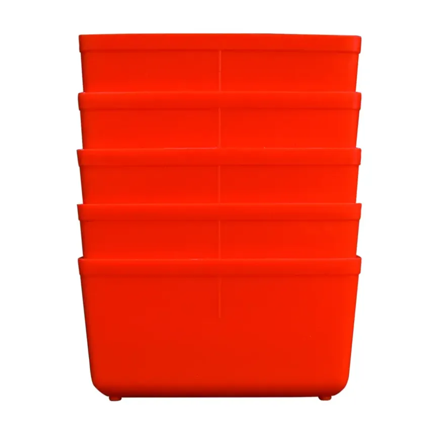 Inzetbakje voor assortimentsdoos ca. 8x4x4 cm oranje 5 stuks