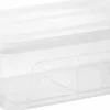 Iris opbergbox Click 30 liter transparant met grijze clips inclusief deksel
