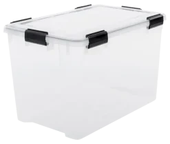 Iris opbergbox luchtdicht kunststof transparant 70 L