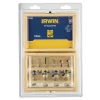 Irwin bovenfrezenset in houten kistje - 10-delig - 8 mm stift aansluiting