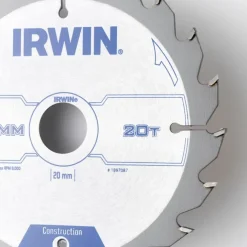 IRWIN cirkelzaagblad 20T T.C.T. ø 135mm asgat 20mm