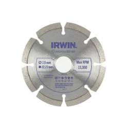 Irwin diamantschijf voor haakse slijper Ø115 mm. Voor steen.