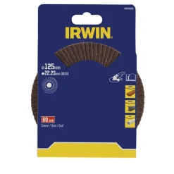 Irwin lamellenschuurschijf voor haakse slijper Ø 125 mm korrelgrootte K60.