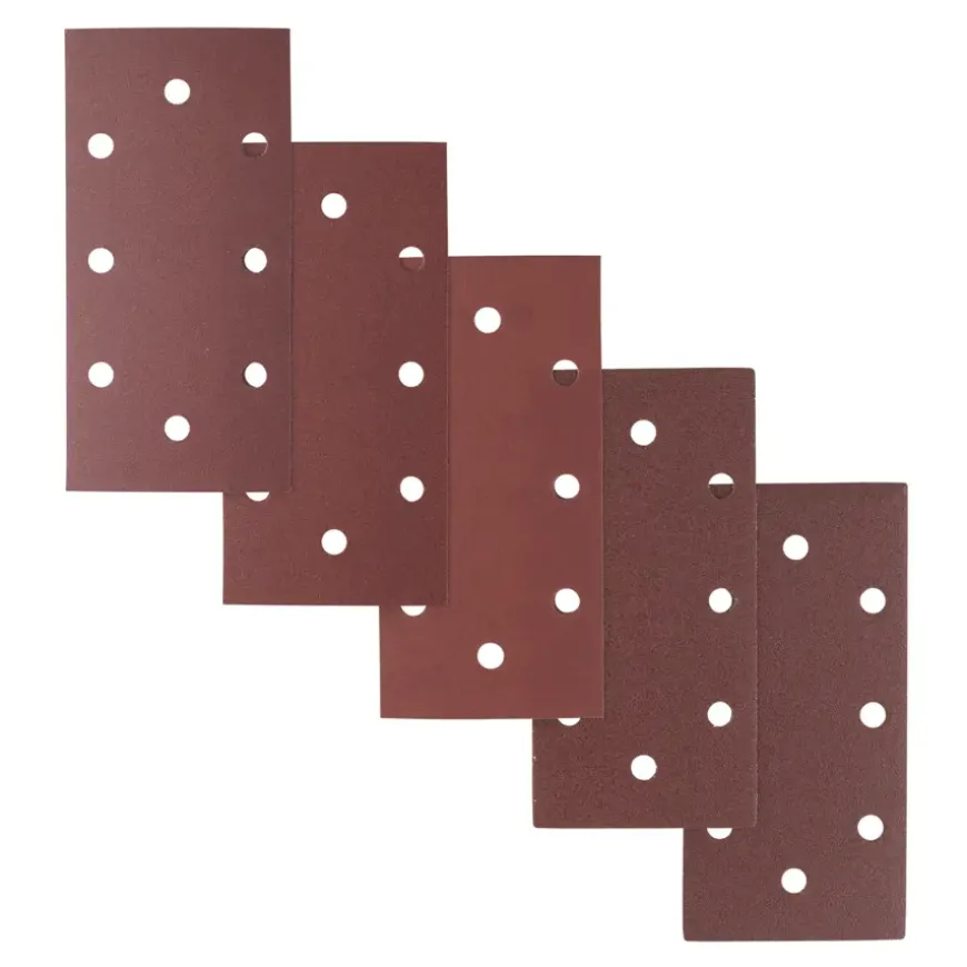 Irwin schuurvel 190 x 93 mm K80/K120/K240 zelfhechtend, met perforatie voor B+D, 5 stuks.