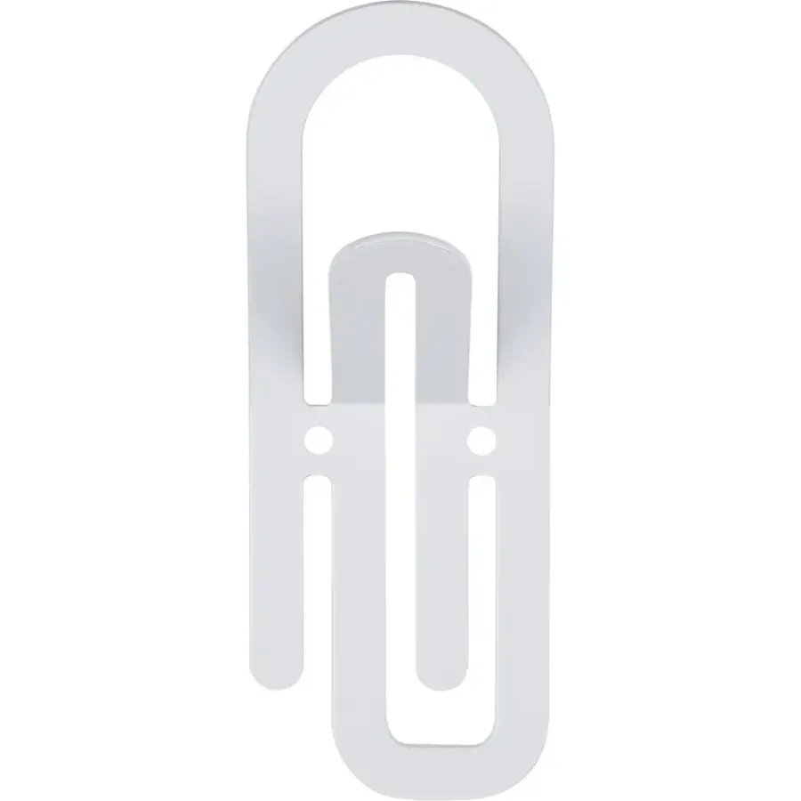 Geen Jashaak enkel Paperclip wit zamak