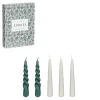 Geen Kaars d.groen l.groen 5 stuks - h15xd2,2cm