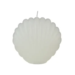 Geen Kaars schelp wit 12,5 x 4,3 cm