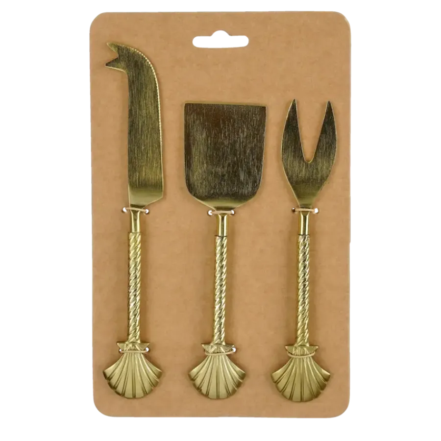 Geen Kaasmesje goud 3 stuks - l21,5xb5cm