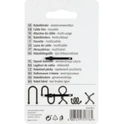 Kabelbinder fix-o-tie 3 kleuren 76mm - 4 stuks