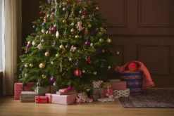 Geen Kandelaar advent wit rood per stuk - h4,5xd20cm