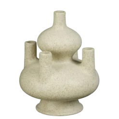 Geen Kandelaar beige - l22,5xb22,5xh29,5cm