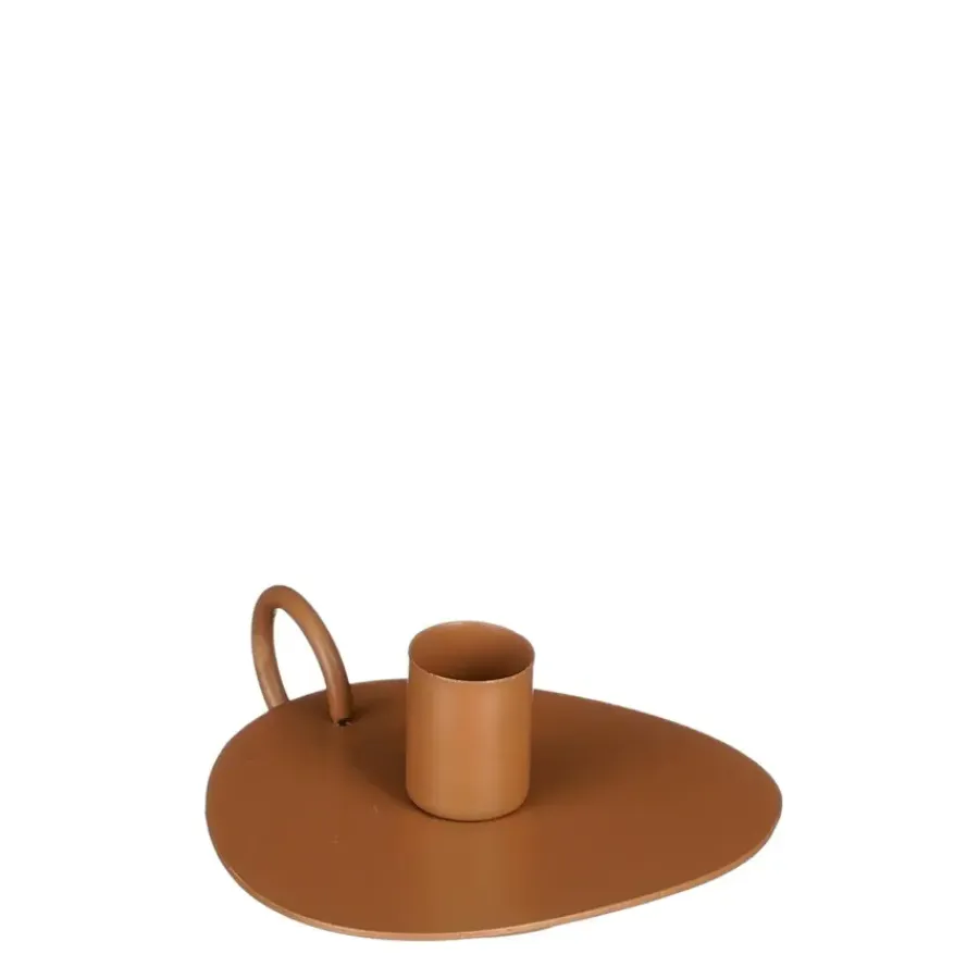 Geen Kandelaar donker bruin - l11xb12xh4,5cm