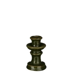 Geen Kandelaar groen - h14,5xd9cm
