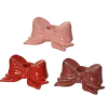 Decoris Kandelaar kaars strikje keramiek rood roze bruin keramiek per stuk