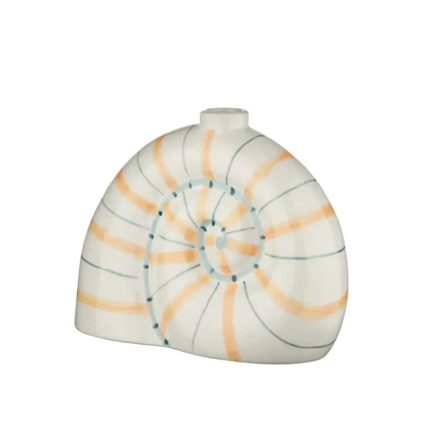 Geen Kandelaar schelp oranje/blauw