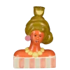 Geen Kandelaar vrouw roze - l15xb8xh21cm